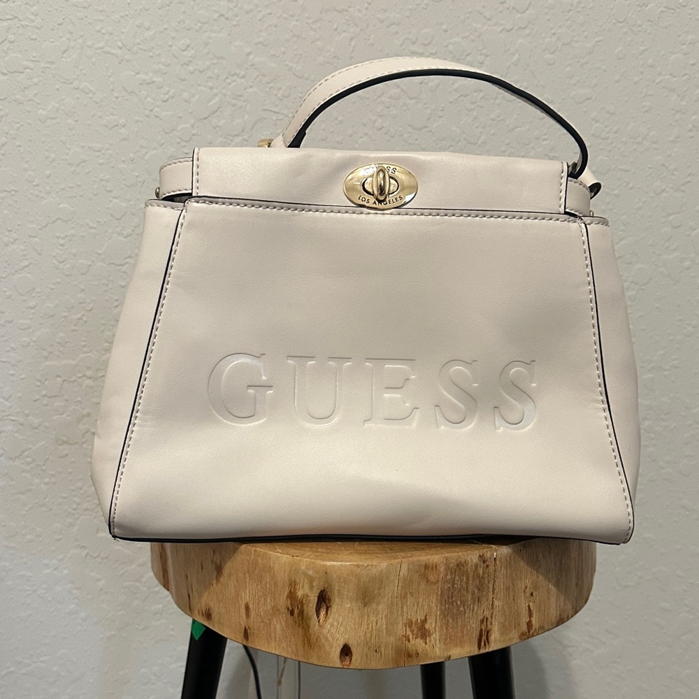 GUESS Ivory Satchel Bag